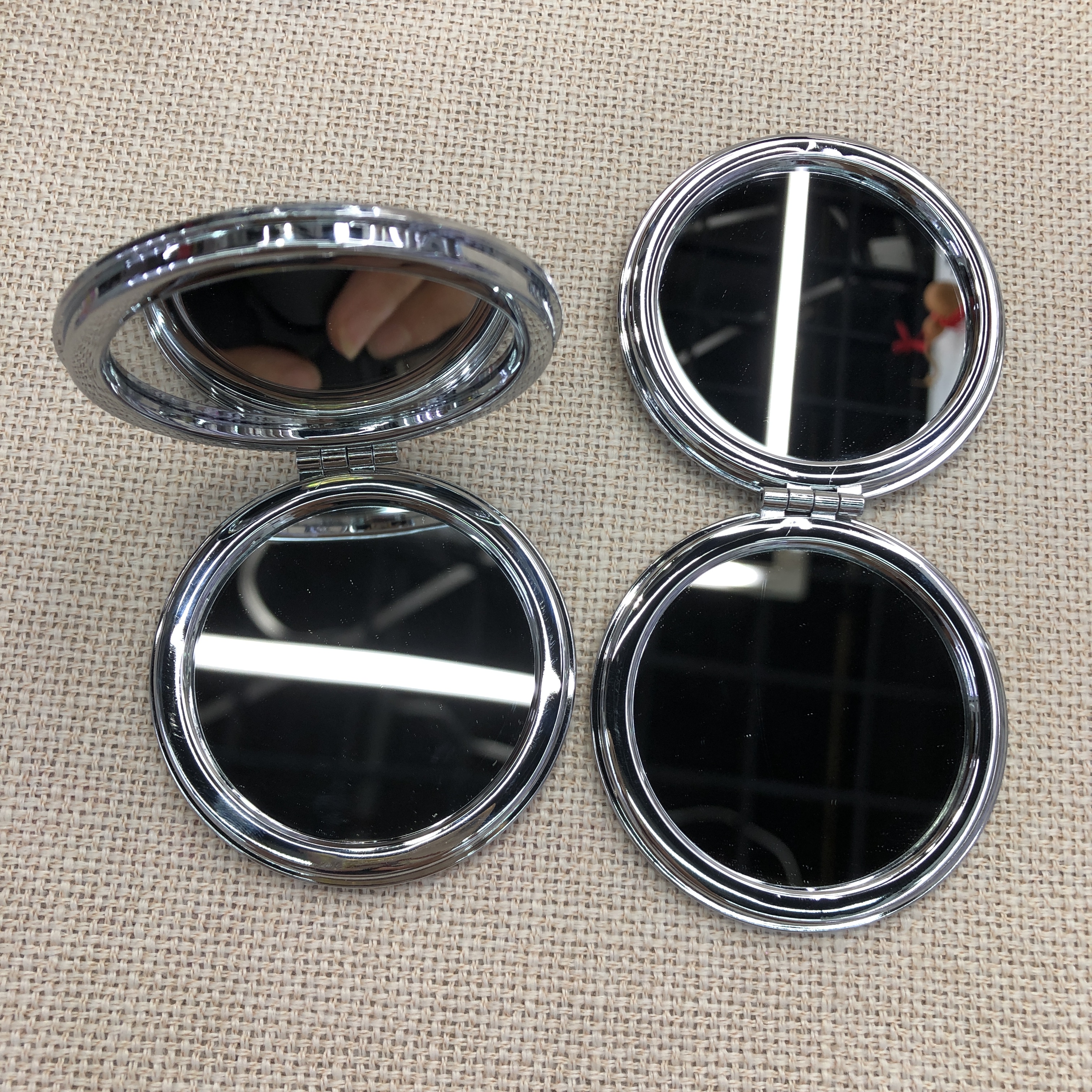 网红流沙可爱镜子软妹粉嫩学生双面镜便携迷你随身镜子补妆化妆镜详情图8