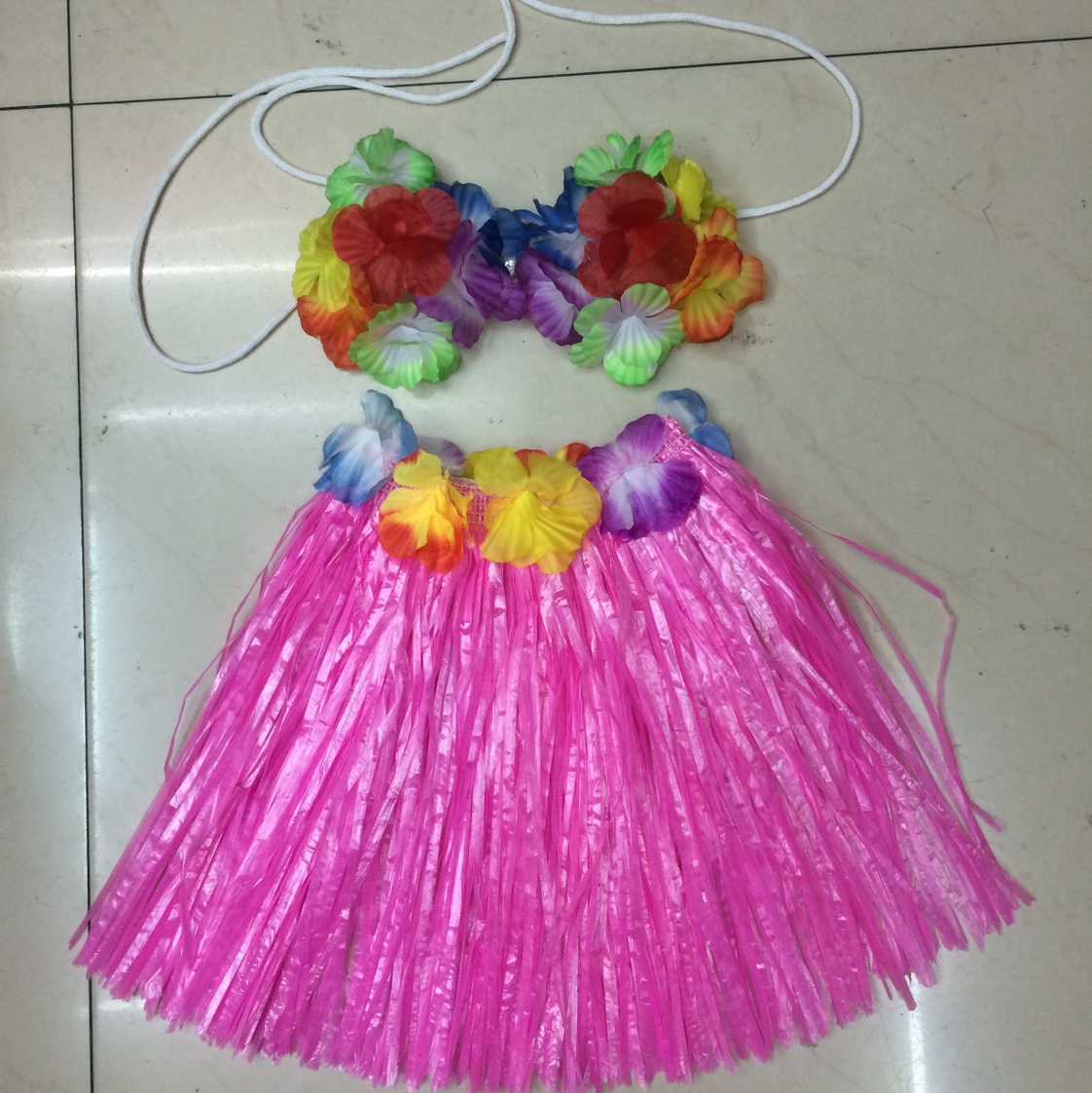 夏威夷草裙文胸套装30公分长草裙跟小文胸