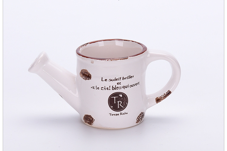 Creative ceramic flower POTS, retro enamel-like aged ceramic flower POTS, succulent flower POTS HY80011 detail image 4