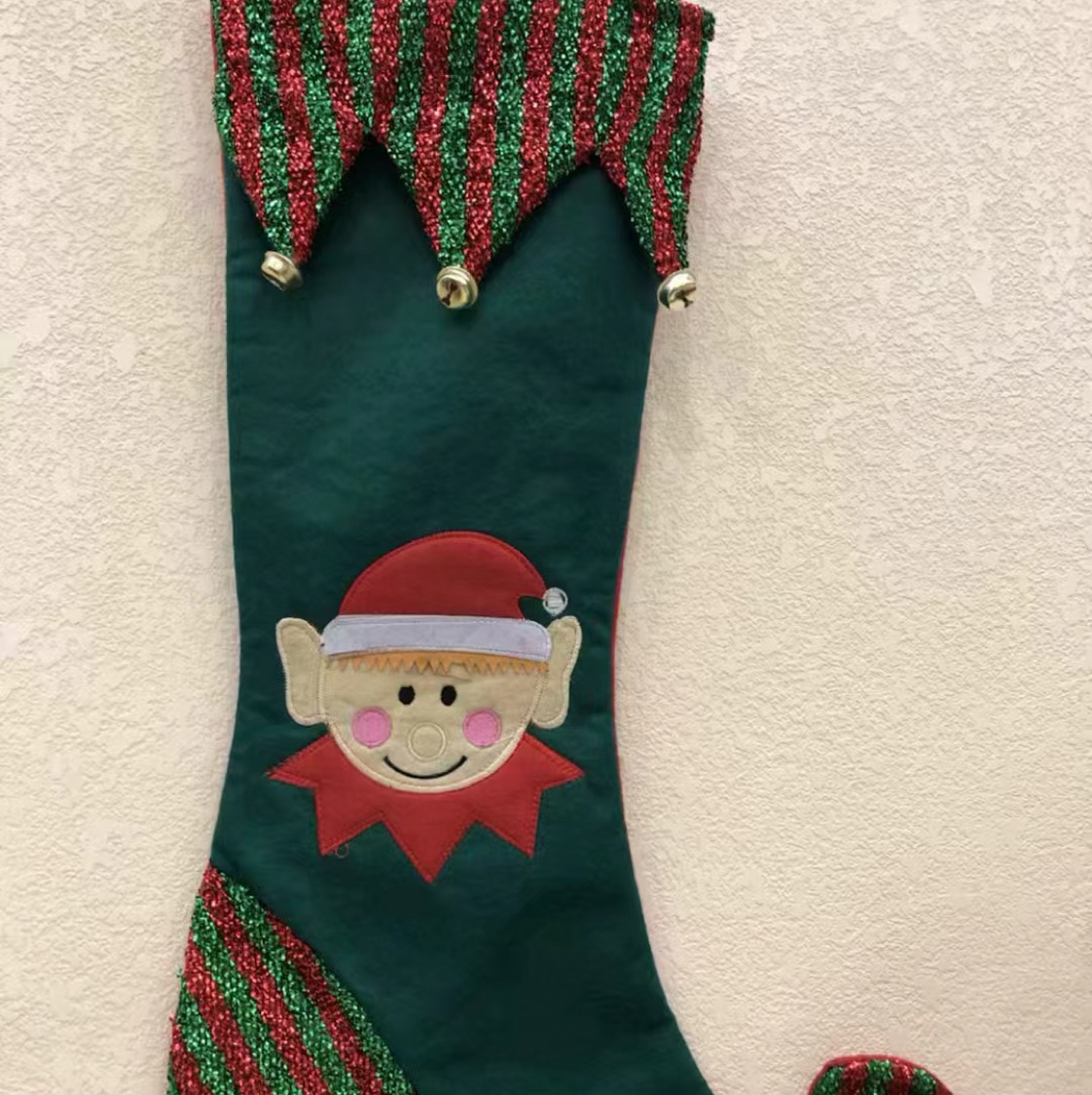 Christmas elf 祙 elf Christmas sock embroidery Christmas sock decoration Application Scenario