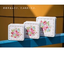 A set of three square boxes large and small tinplate boxes candy cans sundry storage boxes cookies boxes