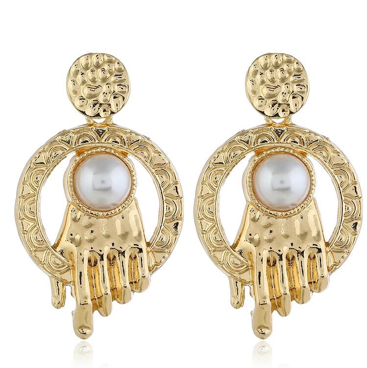 欧美夸张时尚百搭珍珠耳钉