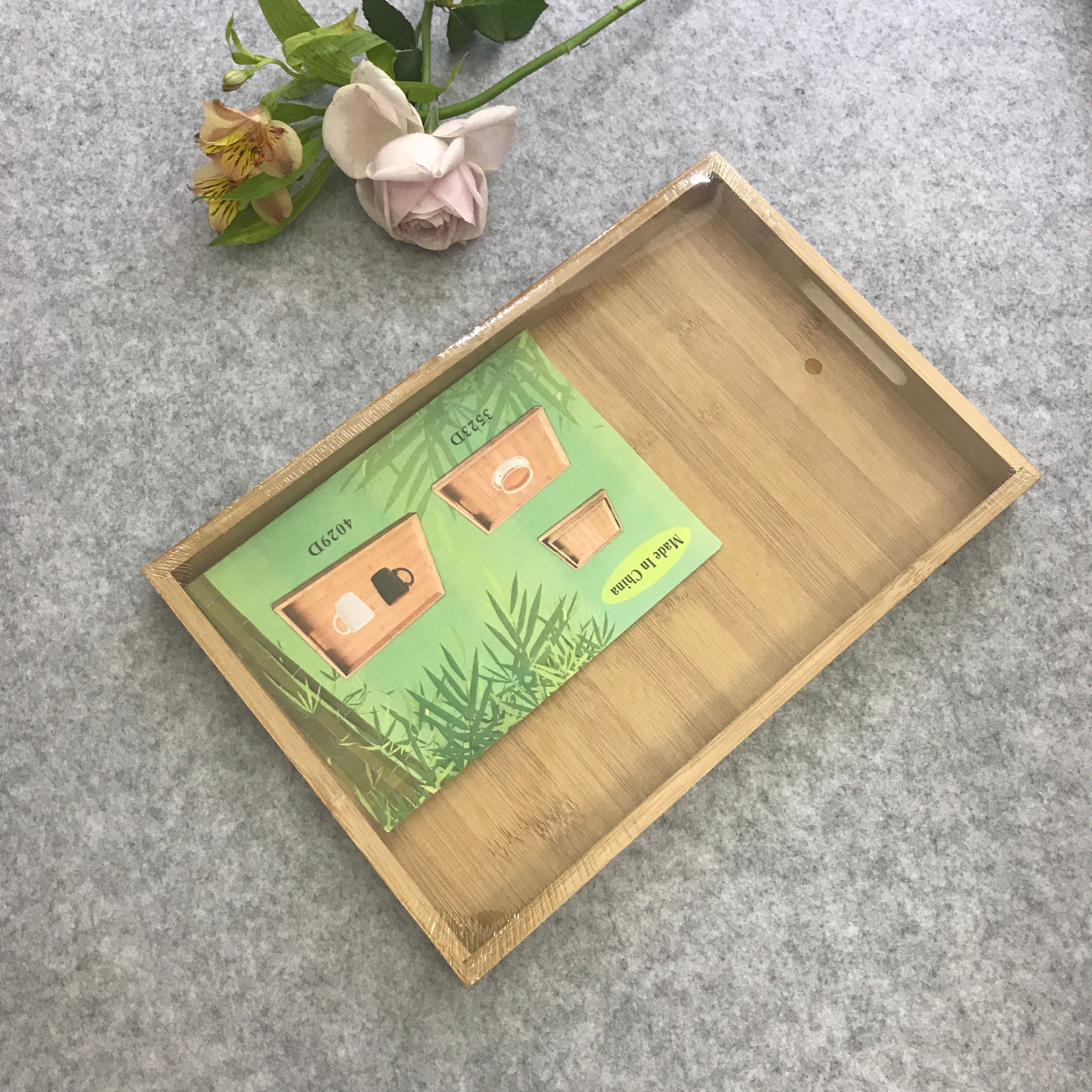 Yiwu Good Goods Natural and environmentally friendly bamboo pallets, special pallets for restaurants, hotels, fruit bars and bakeries, can be customized