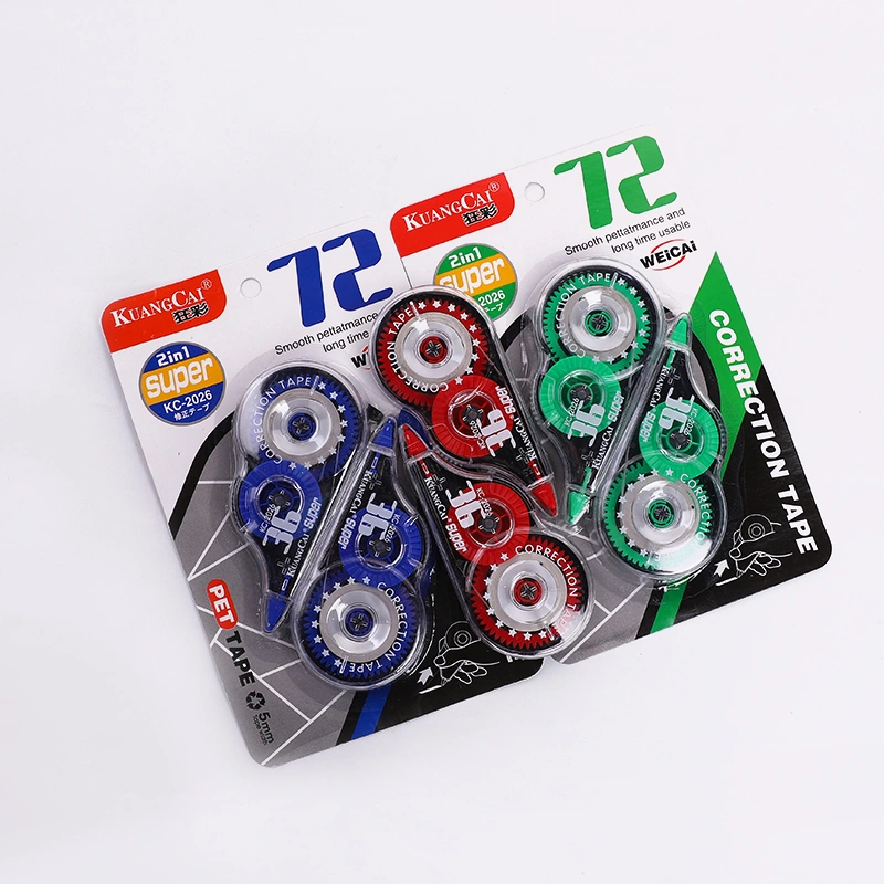 Kuangcai Correction Tape KC-2026 Super Value Set 1+1 Combination Correction Tape 2 sets Office Correction Tape detail image 1