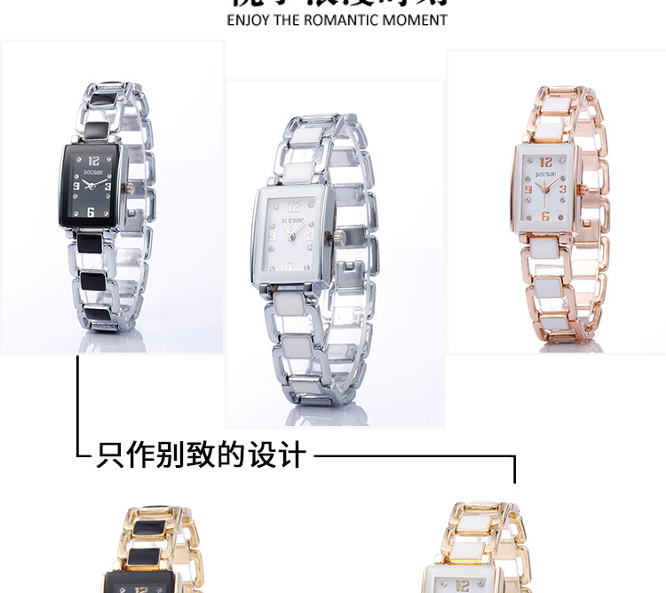 2020新款时尚水钻外贸出口石英表锌合金女士手表韩版手链表批发详情图2