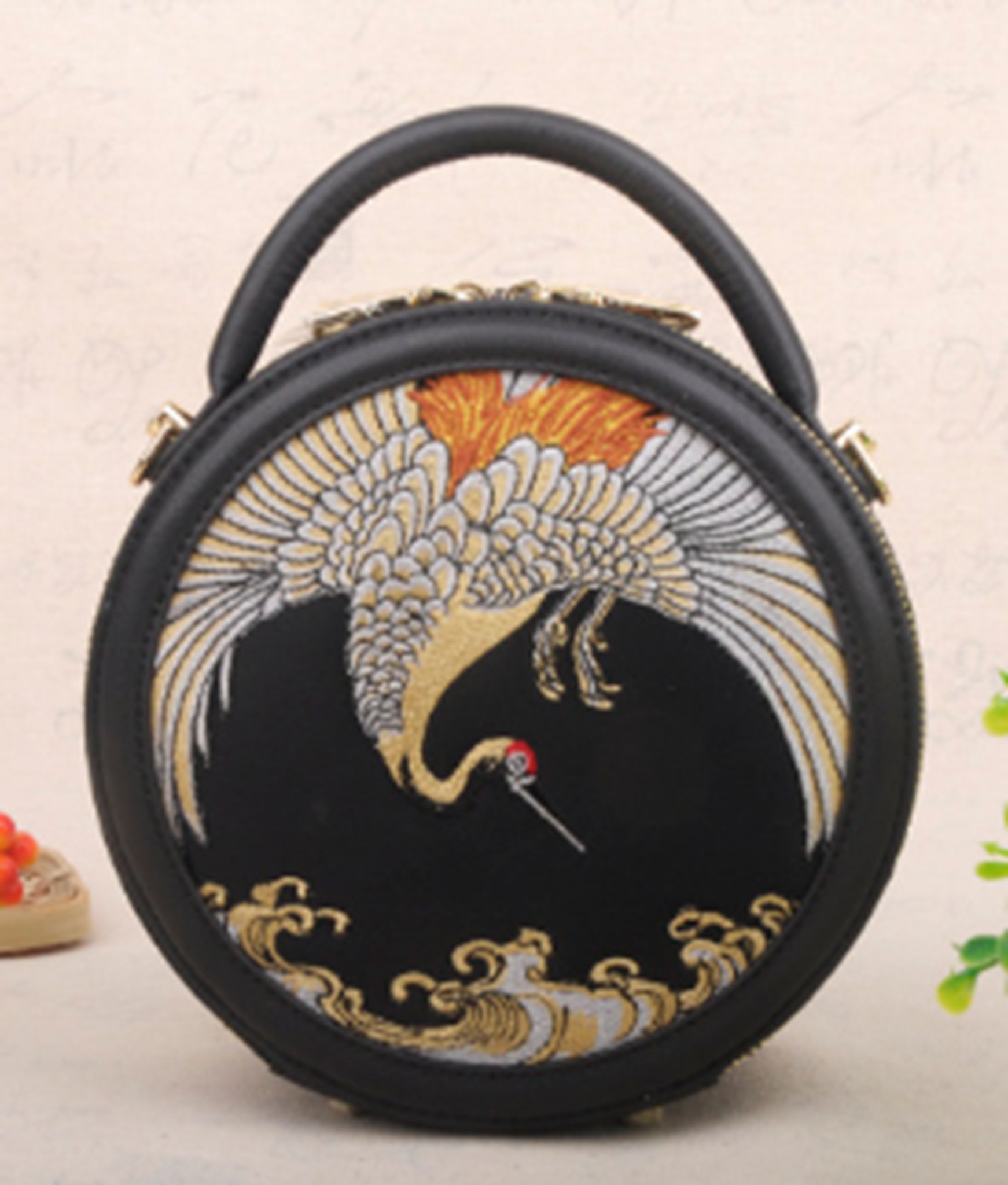 Yiwu Selection BK003 Cranes carry cross-body bag /11574 details Picture