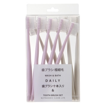 微商爆款 日式无印马卡龙10支装牙刷成人软毛小头牙刷厂家批发产品图