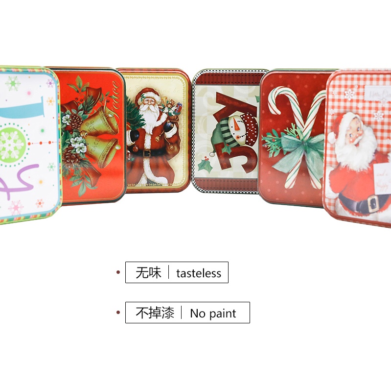Christmas small tin tin long box of biscuits box candy box gift box gift box