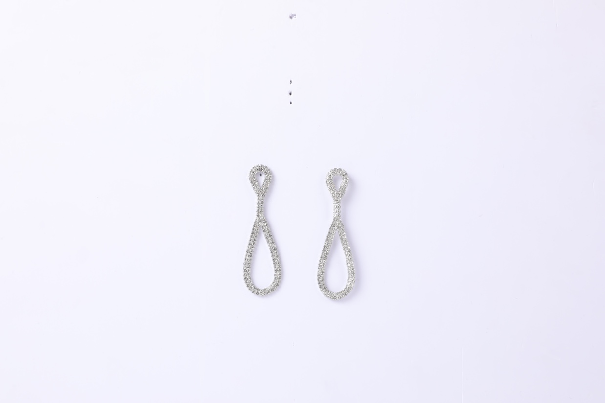 Korean version earrings and earrings, water drop full diamond jewelry, starry sky retro bride's party, Sembilon -49