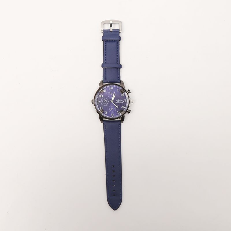 爆款时尚运动休闲男士带日历皮表带手表腕表石英表源头厂家直销22白底实物图