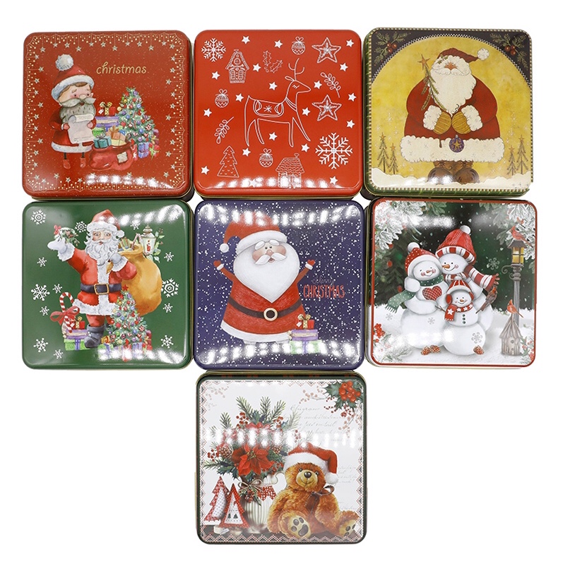 Christmas gift box Gift box Tin box candy box chocolate box postcard box