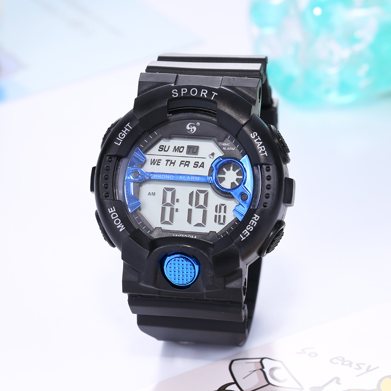 简约同款手表 女初中学生简约气质运动防水夜光ins风独角兽电子表详情2