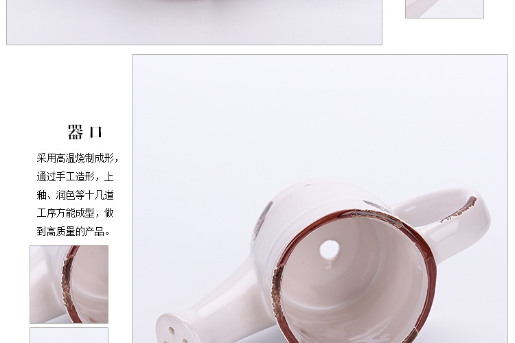 Creative ceramic flower POTS, retro enamel-like aged ceramic flower POTS, succulent flower POTS HY80011 detail image 6