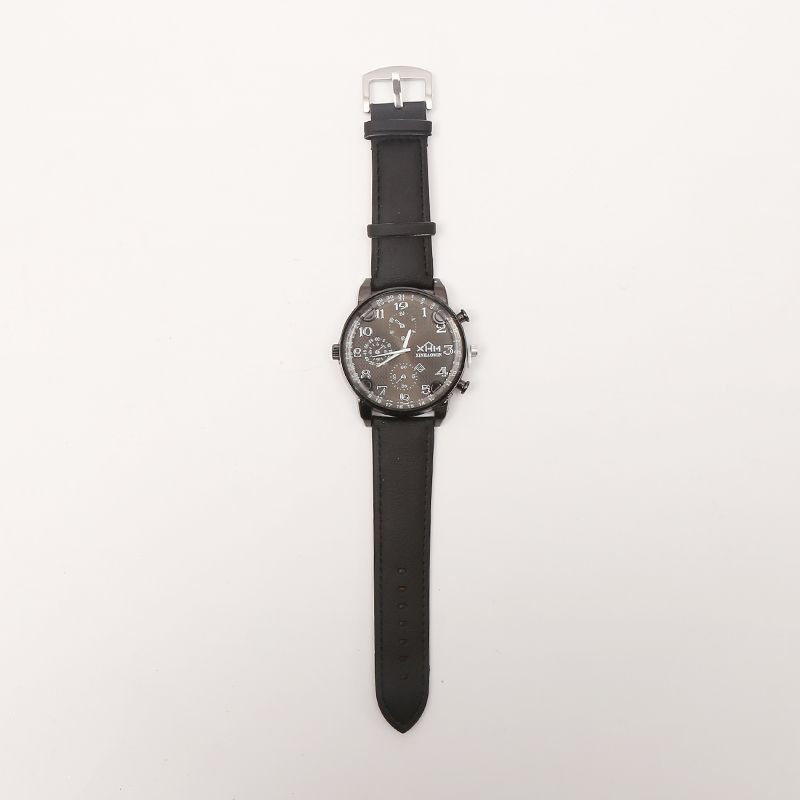 爆款时尚运动休闲男士带日历皮表带手表腕表石英表源头厂家直销22