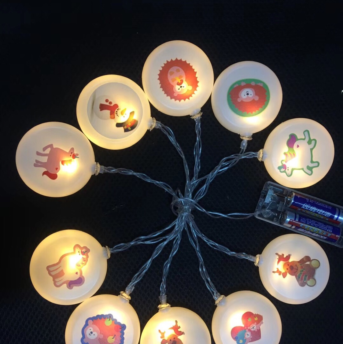 led round mixed light, small color light, flashing light string, children's tent, girlish heart, romantic room decoration, birthday arrangement, battery model 11 Application Scenario