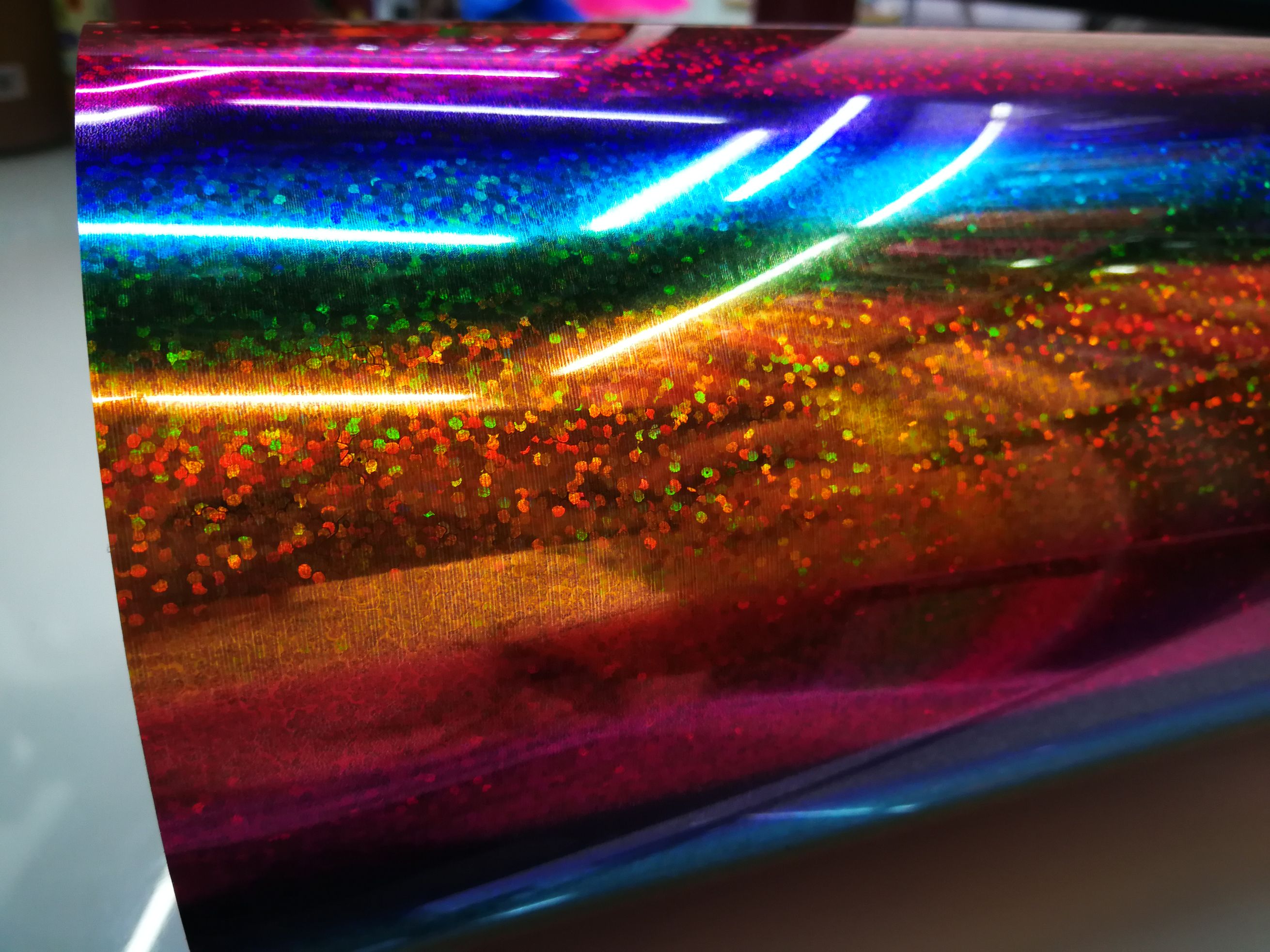 嘉丽昕 金属刻字膜 PET镭射膜 彩条 热转印 耐水洗 环保 厂家直发