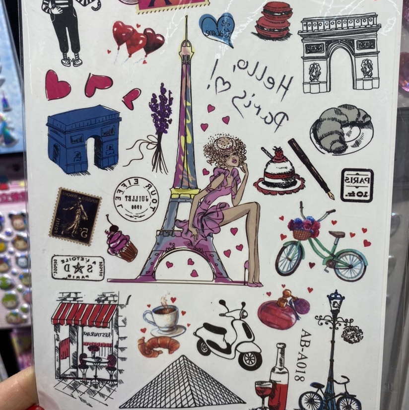 精美纹身贴白底实物图