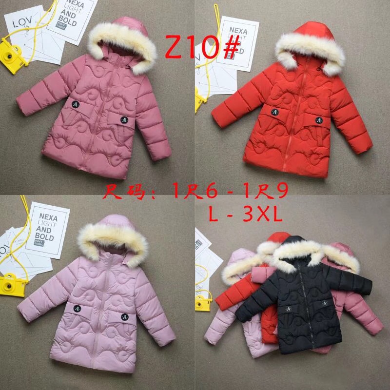 Little Girl's fashionable cotton-padded jacket 114 full figure