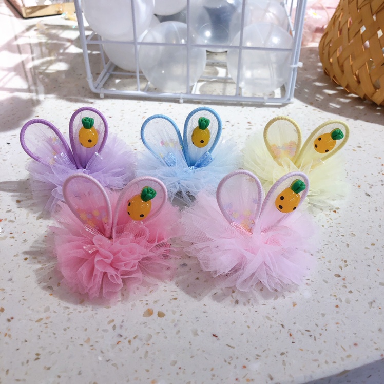 Morden Girl Korean Children Baby cute wind fruit pineapple press mix wholesale 30 batch
