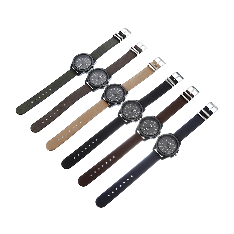 20款男士高档休闲运动手表皮带磨砂表壳石英手表详情图1