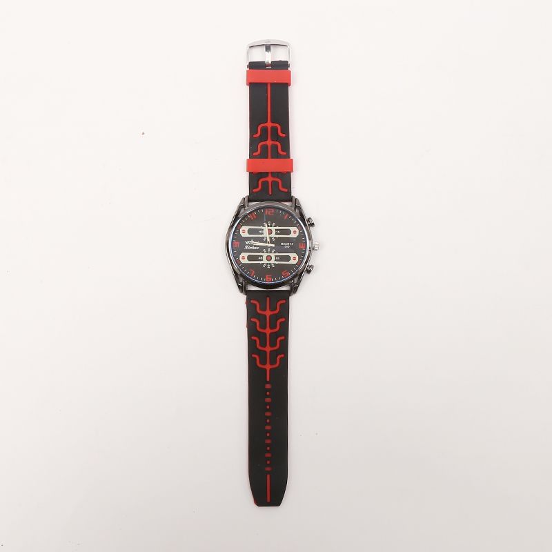 爆款 时尚运动休闲男士硅胶表带手表腕表石英表源头厂家直销