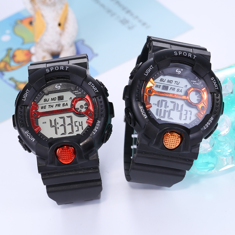 简约同款手表 女初中学生简约气质运动防水夜光ins风独角兽电子表详情5