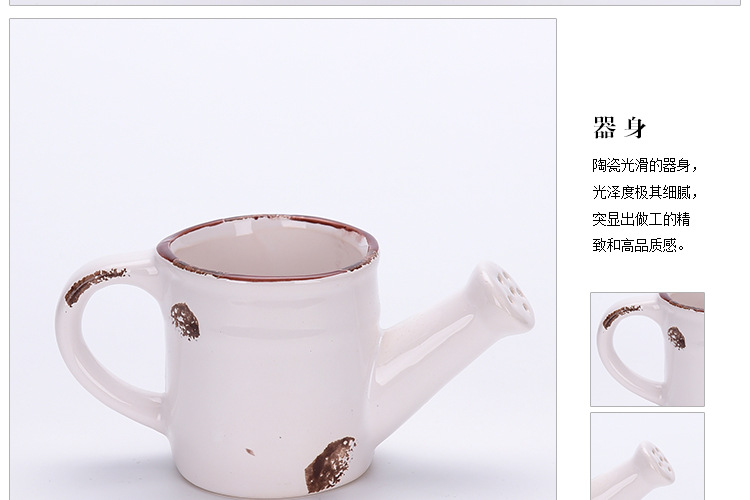 Creative ceramic flower POTS, retro enamel-like aged ceramic flower POTS, succulent flower POTS HY80011 detail image 5