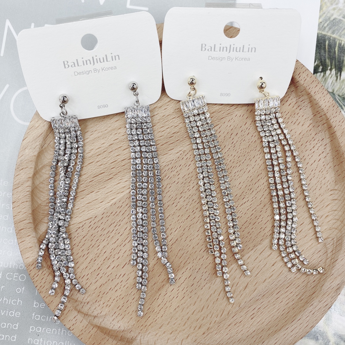 The fully diamond zircon tassels are beautiful and elegant