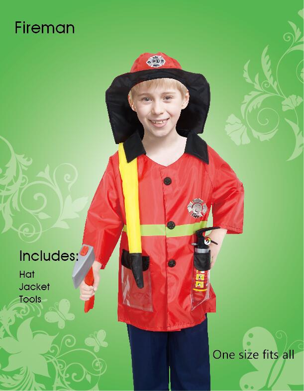 Children play the role of firefighters like this