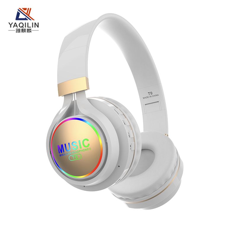 Ya Kirin T9 Bluetooth Head-mounted Bluetooth headset LED lamp plug-in CARD TF foldable headset