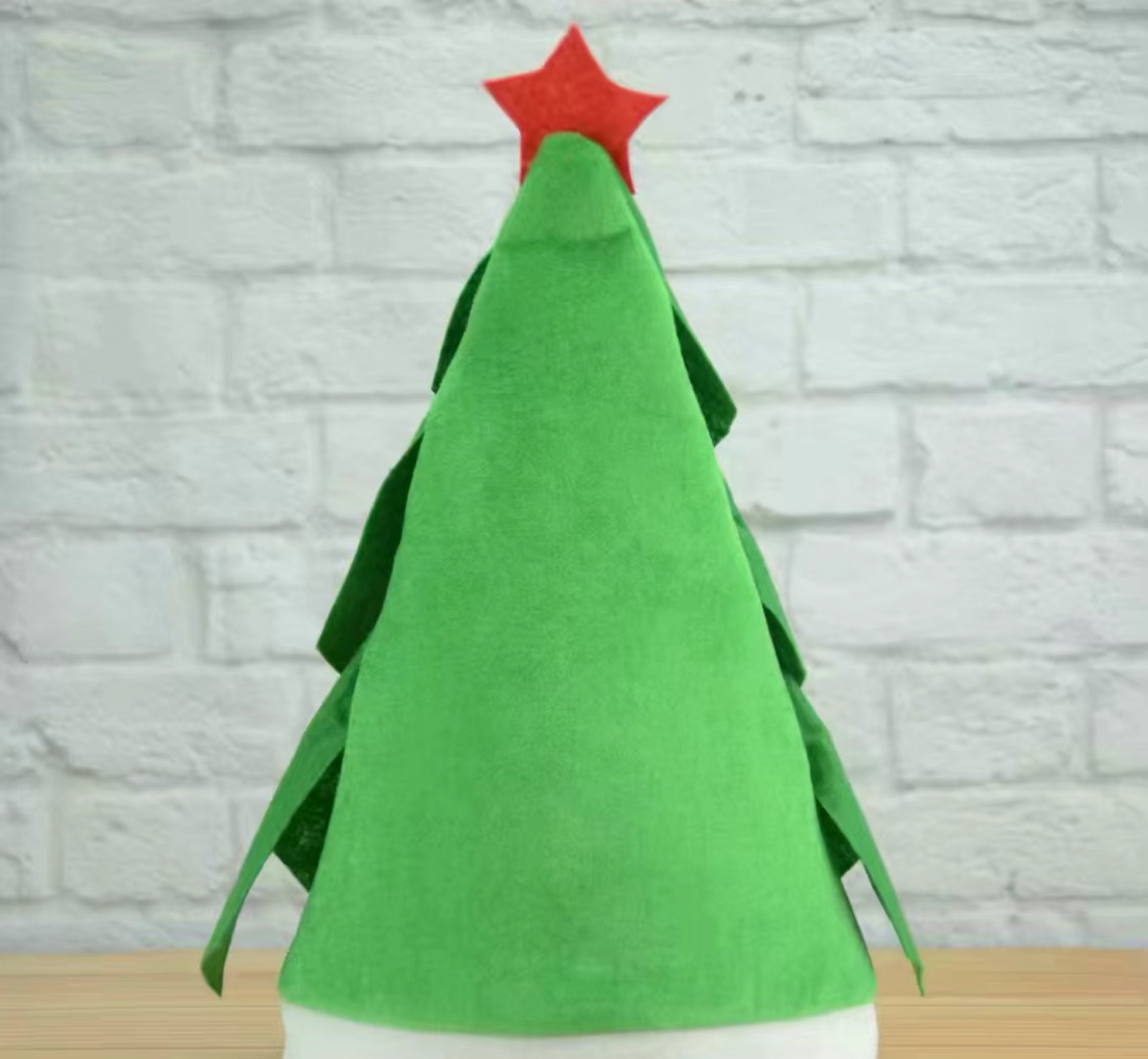 Christmas three-dimensional hat, hollowed-out Christmas tree hat, luxurious Christmas fairy hat details Picture