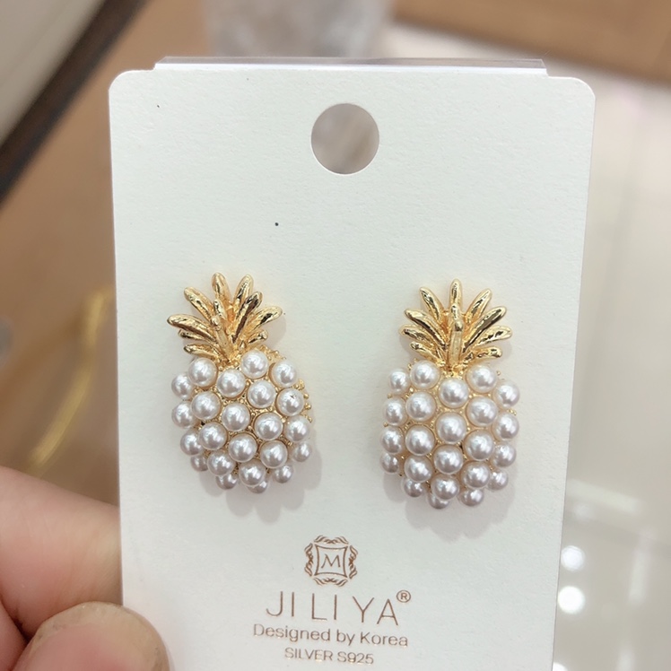 2020 hot style network pearl pineapple earrings thumbnail