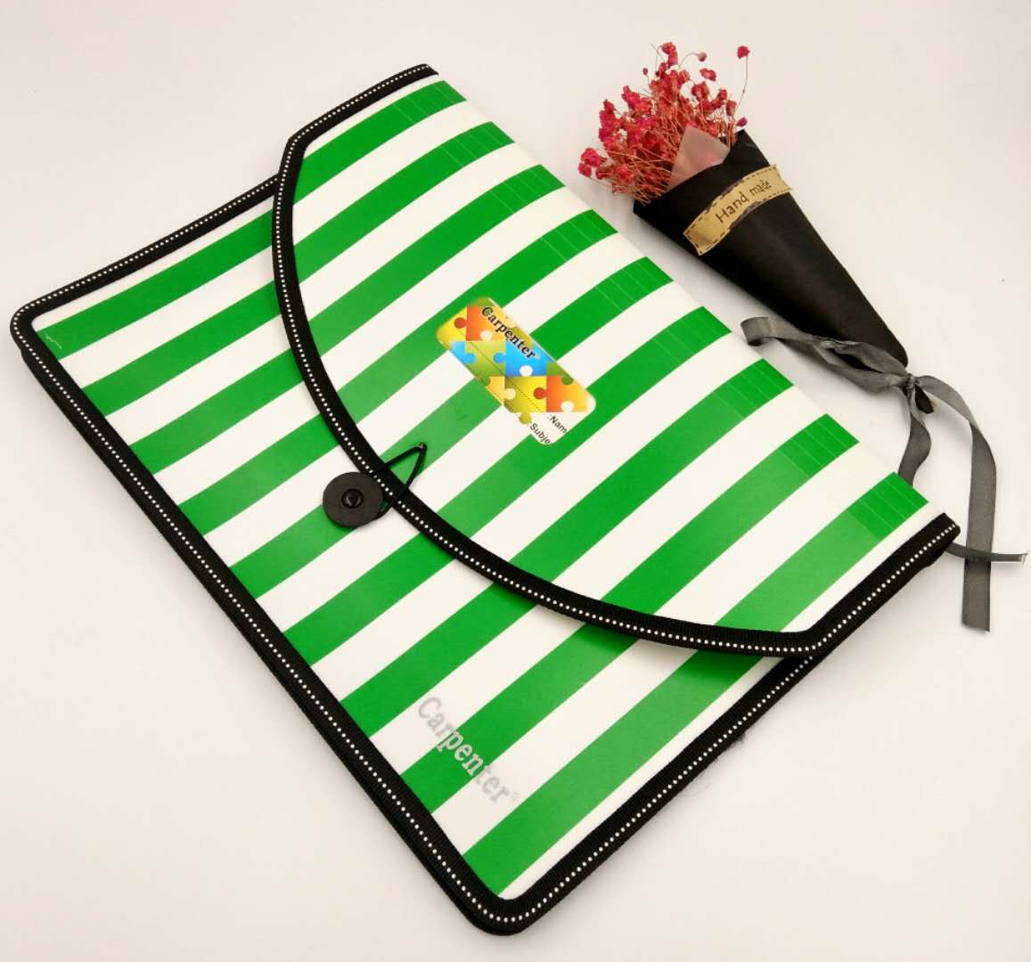 自产自销 竖条纹文件袋 学生 试卷袋 办公文件袋 资料袋 收纳袋详情3