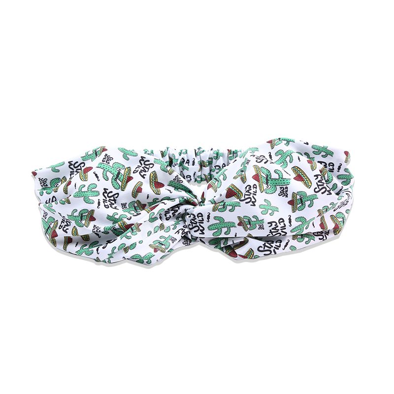 RUDAN 厂家直销韩版夏季斑点交叉发饰宽边运动健身头饰弹力束发带