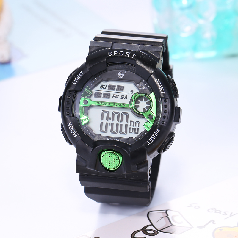 简约同款手表 女初中学生简约气质运动防水夜光ins风独角兽电子表详情1