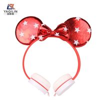 Ya Kirin wire controlled Luminous Cute Mickey Cartoon creative gift box headphone student wired headphone