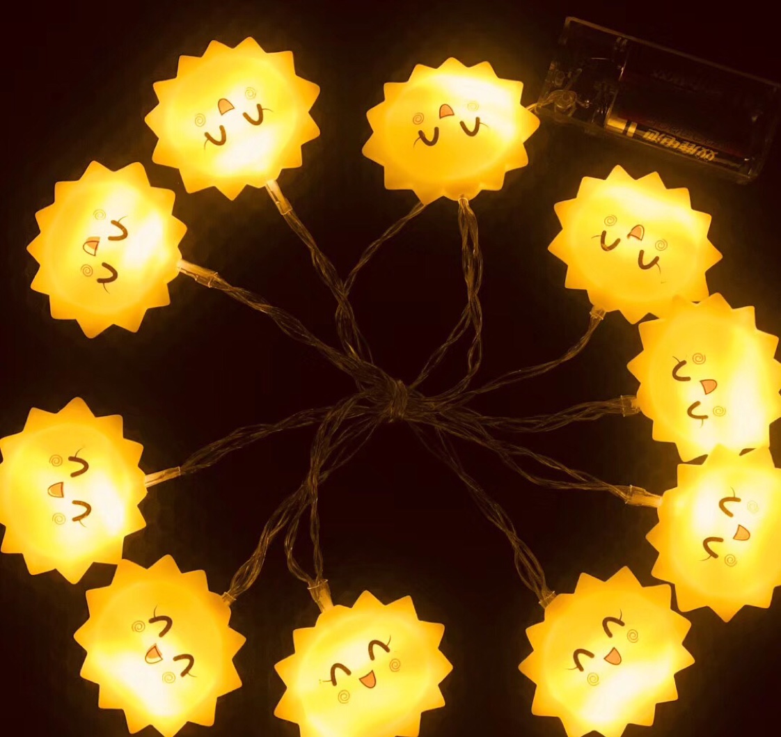 led popular sunflower lanterns, small colored lights, flashing light strings, children's tents, girlish room romantic decoration, birthday decor 111