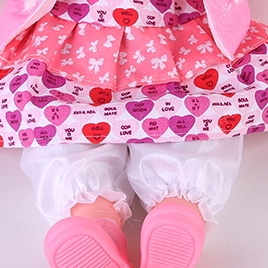 24寸仿真娃娃玩具婴花裙子粉色外套搪胶宝宝洋娃娃女孩童娃娃详情图4