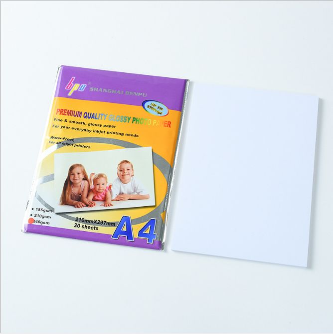 Hot 240G A4*20 Waterproof Inkjet Single-Side Print Photo Paper Gold Back Printing Highlight Photo Paper details Picture