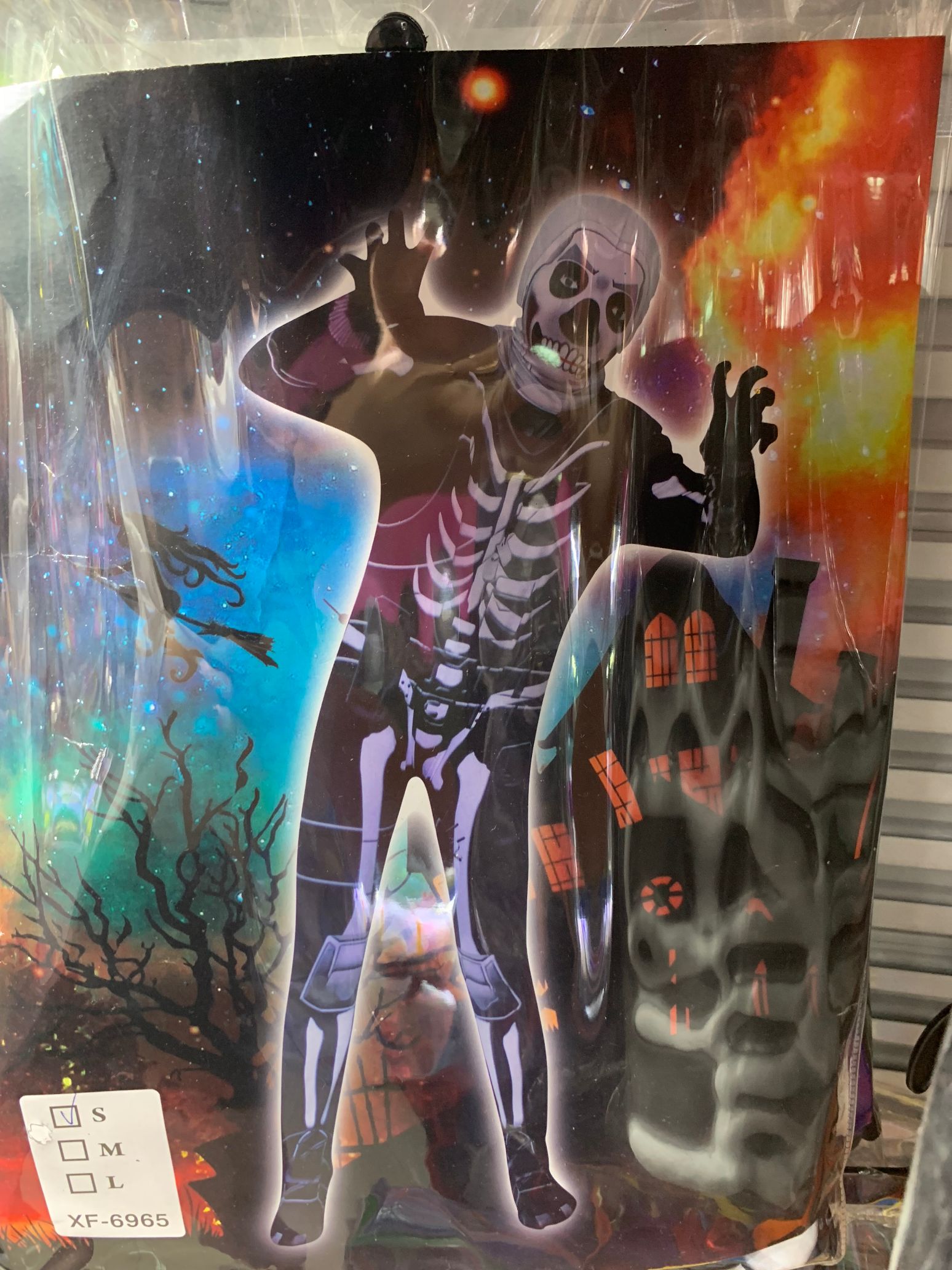Children's Halloween printed skeleton dress