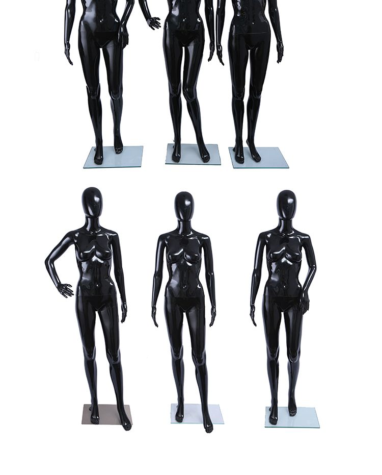 旭峰厂家直销塑料人体模特喷漆亮光黑性感女模详情图14