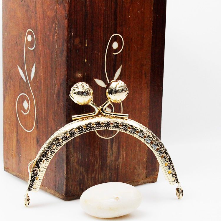 Case accessories 8.5cm semicircle embossed pinhole single ear rose head gold silver/gold/bronze/gun black