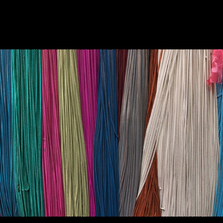 铜链彩链160SF彩链 DIY 流苏 耳环古风链 彩色 铜链条 