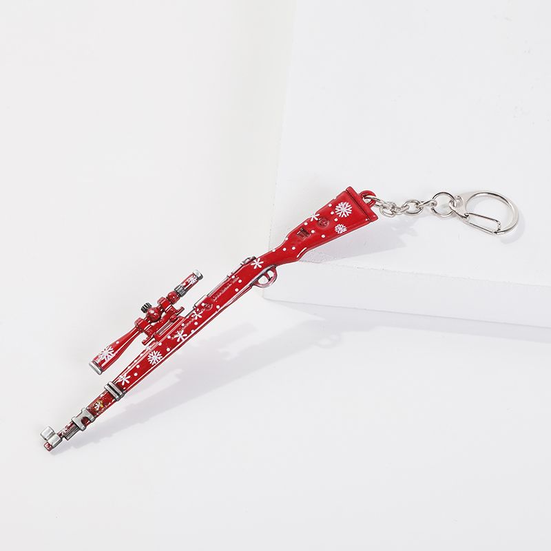 Pubg Peacekeeper Elite weapon Model 98k Skin gun awm Battle Royale Gun Metal Keychain gift Pendant detail image 8