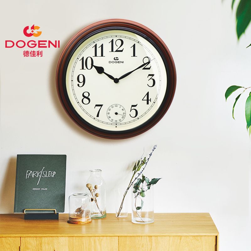 DOGENI/德佳利20英寸古典欧式挂 钟表家用客厅感光音乐报时石英钟