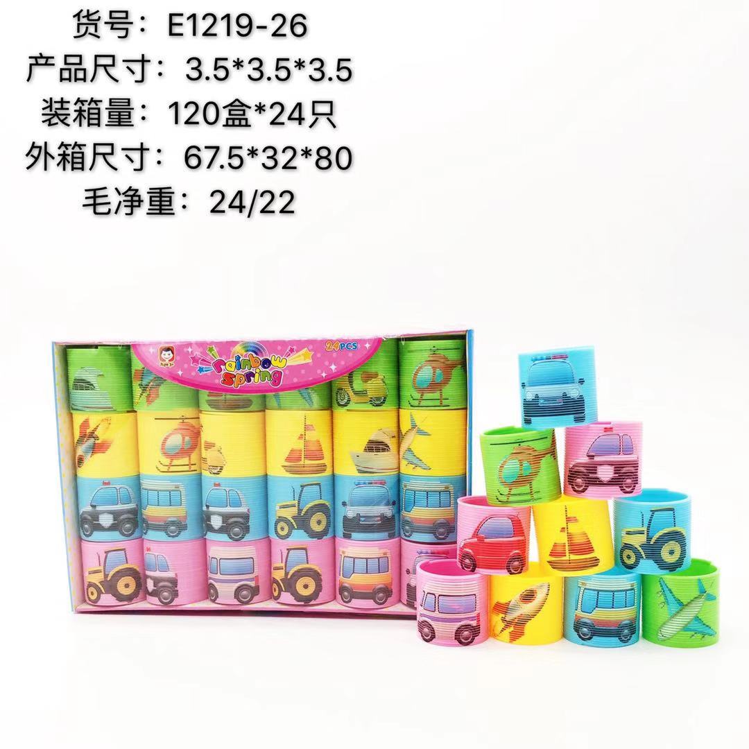 Retail 0.5 yuan box 3.5*3.5 heat transfer cartoon rainbow rings Specification drawing