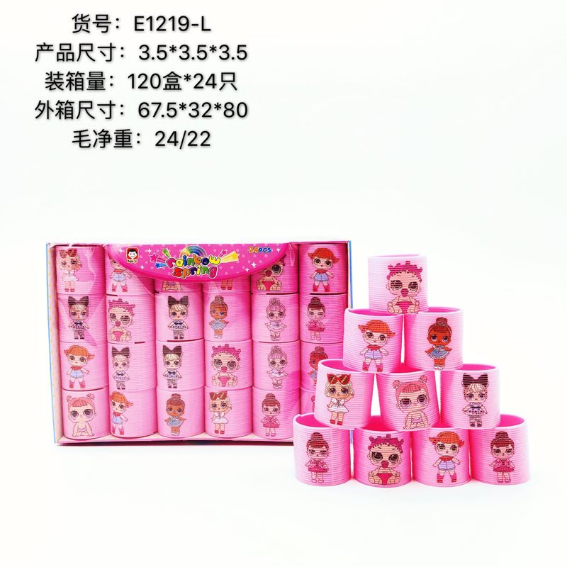 Retail 0.5 yuan box 3.5*3.5 heat transfer cartoon rainbow rings Item Picture