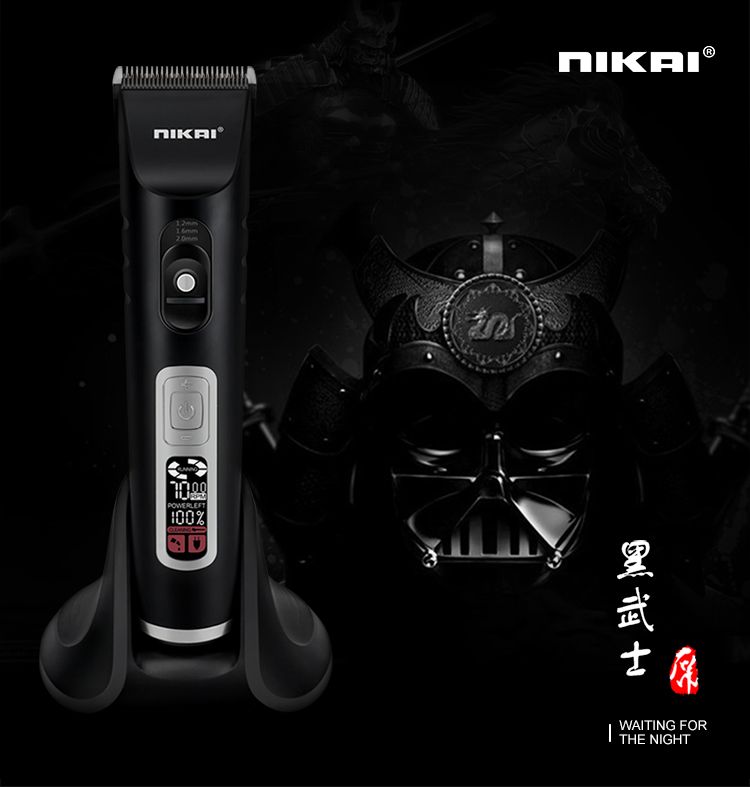 Cross-border exclusivo NK2272 LCD electric haircutter recargable electric cutter para peluquería profesional haircutter push detail image 2
