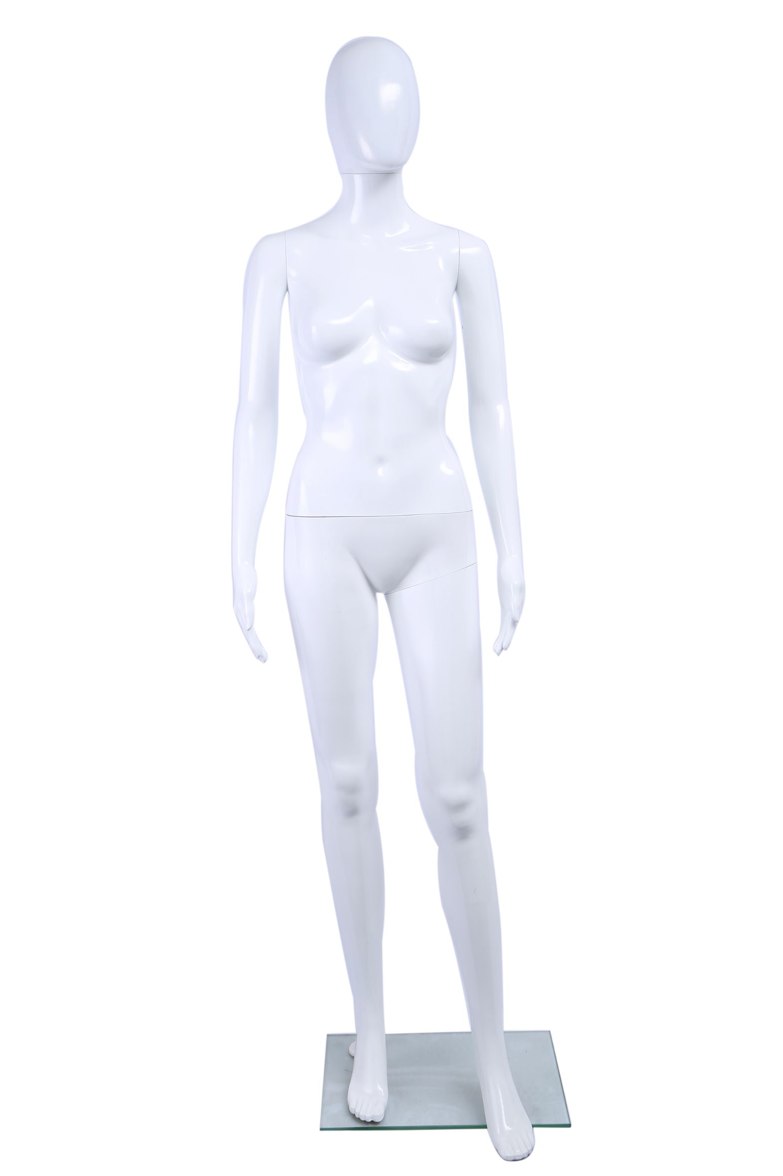Manufacturers direct high-end spray paint white high-gloss female model wedding display props thumbnail