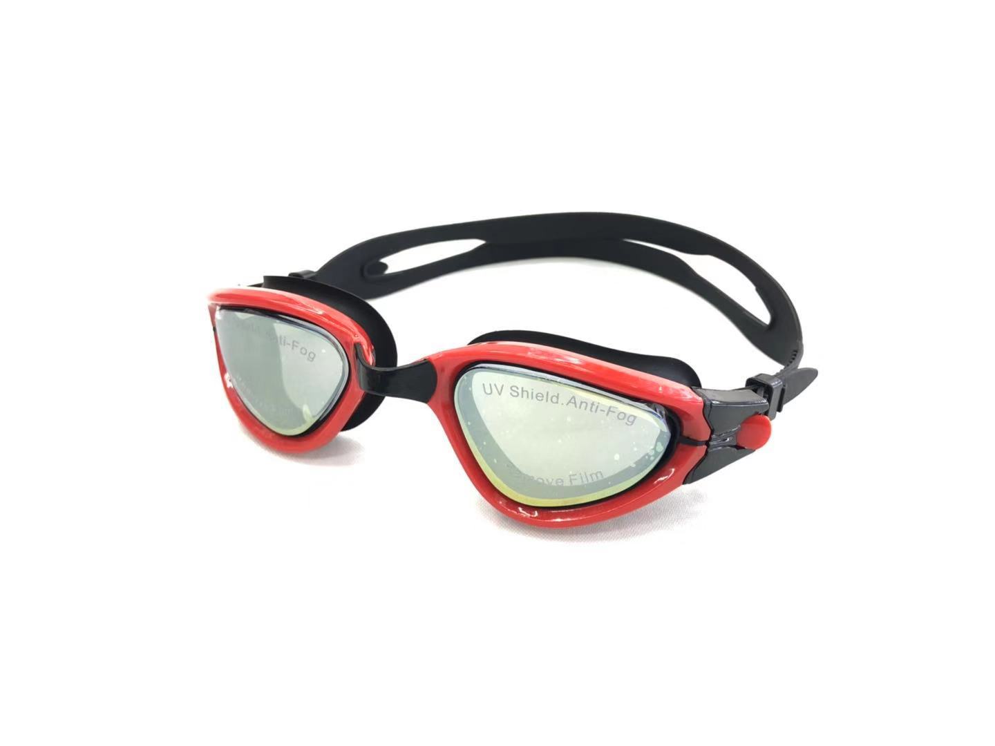 义乌飞朵厂家直销新款成人游泳镜防水防雾泳镜电镀多彩爆款